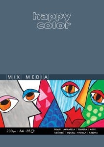 Happy Color Mix Media 200g 25 ark - blok do technik mieszanych