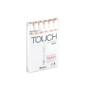 Touch Twin Brush Marker 6 SET Skin Tones A - komplet