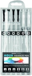 Molotow AQUA Squeeze Pen Basic-Set 2  - komplet pisaków pędzelkowych do napełniania