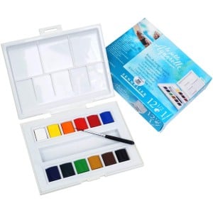 Sennelier La Petite Aquarelle Watercolor Travel Box 12x1/2 kostki - komplet akwareli