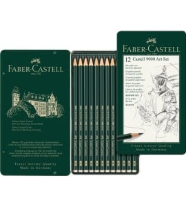 Komplet ołówków Castell 9000 Art Set - 12 tardości 8B - 2H