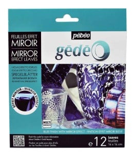 GEDEO Mirror Effect Leaves BLUE 12 płatków 14x14cm