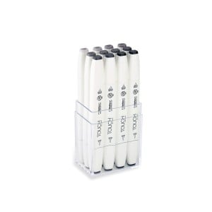 Touch Twin Brush Marker 12 SET Warm Grey - komplet