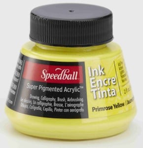 Speedball Tusz "Super Pigmented Acrylic Ink" Primrose Yellow 59 ml