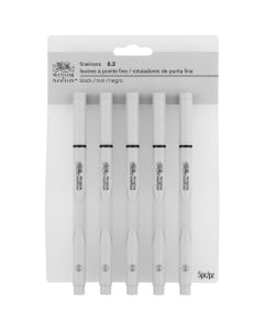 W&N Black Fineliner 5x0,3 set - komplet cienkopisów kreślarskich