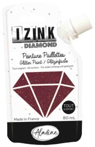 IZINK Diamond Farba brokatowa Brązowa 80 ml