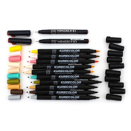 KureColor Fine&Brush Manga Marker